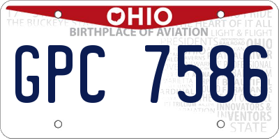 OH license plate GPC7586