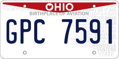 OH license plate GPC7591