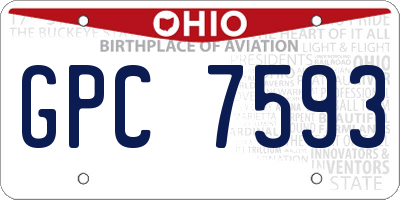 OH license plate GPC7593