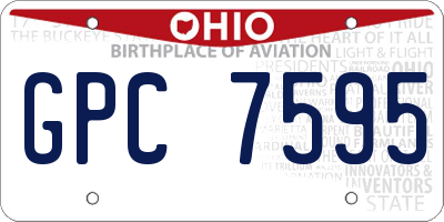 OH license plate GPC7595