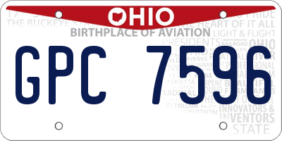 OH license plate GPC7596