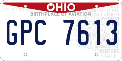 OH license plate GPC7613