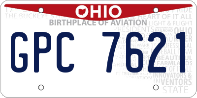 OH license plate GPC7621