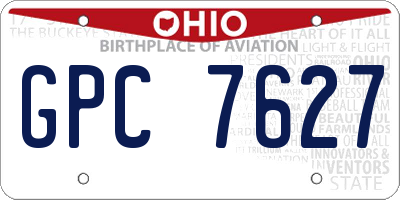 OH license plate GPC7627