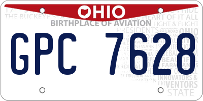 OH license plate GPC7628