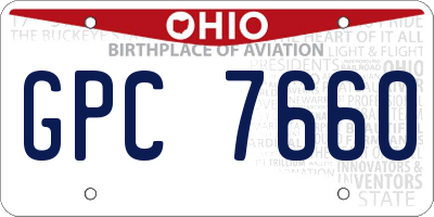 OH license plate GPC7660