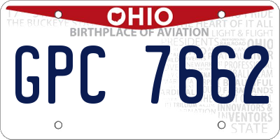 OH license plate GPC7662