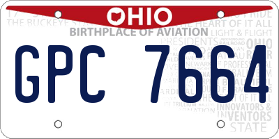 OH license plate GPC7664