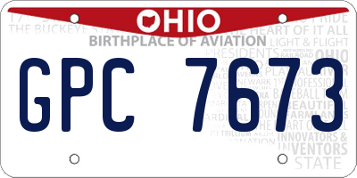 OH license plate GPC7673