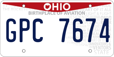 OH license plate GPC7674