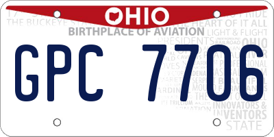 OH license plate GPC7706