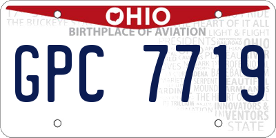 OH license plate GPC7719