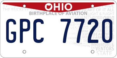 OH license plate GPC7720