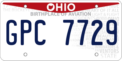 OH license plate GPC7729