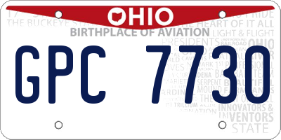 OH license plate GPC7730
