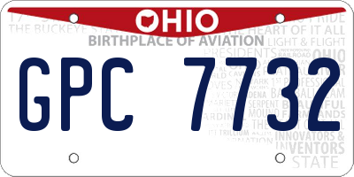 OH license plate GPC7732