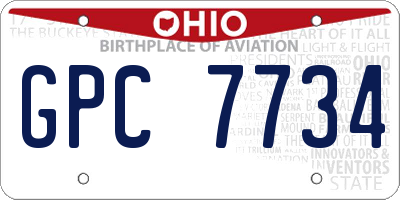 OH license plate GPC7734