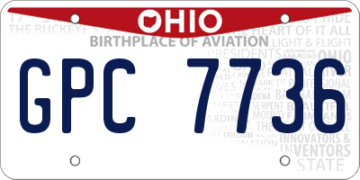 OH license plate GPC7736