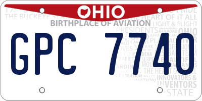 OH license plate GPC7740