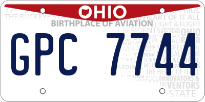 OH license plate GPC7744