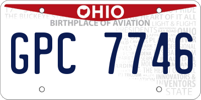 OH license plate GPC7746