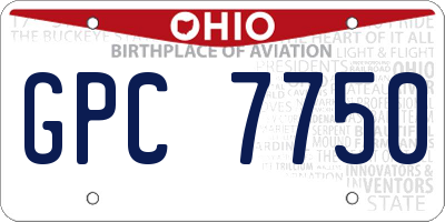 OH license plate GPC7750