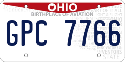 OH license plate GPC7766