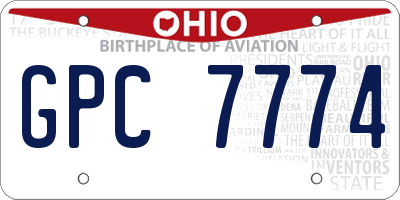 OH license plate GPC7774