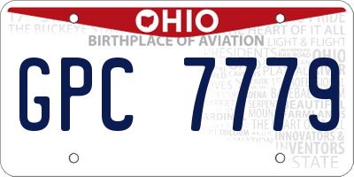 OH license plate GPC7779