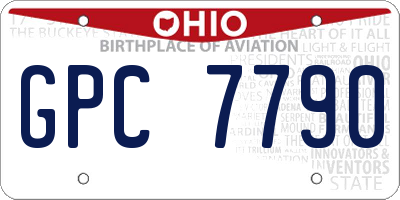 OH license plate GPC7790