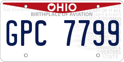 OH license plate GPC7799