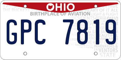 OH license plate GPC7819