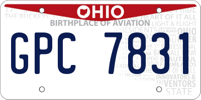 OH license plate GPC7831