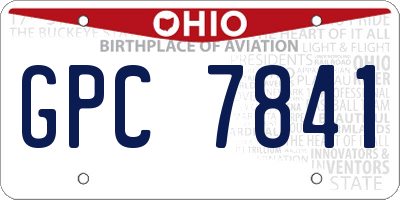 OH license plate GPC7841