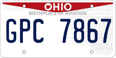 OH license plate GPC7867