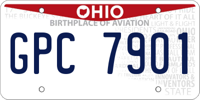 OH license plate GPC7901