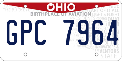 OH license plate GPC7964