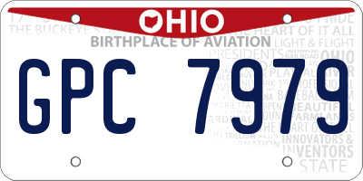 OH license plate GPC7979
