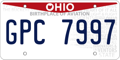 OH license plate GPC7997