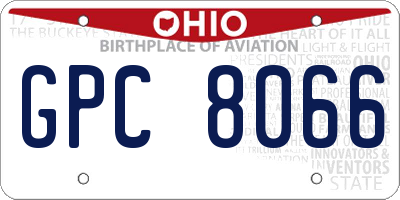 OH license plate GPC8066