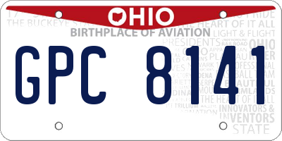 OH license plate GPC8141