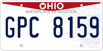 OH license plate GPC8159