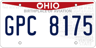 OH license plate GPC8175