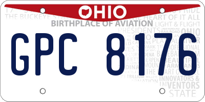 OH license plate GPC8176