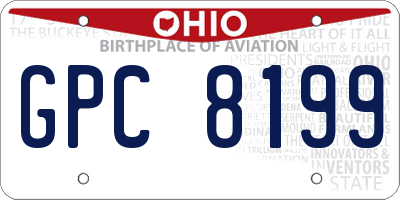 OH license plate GPC8199