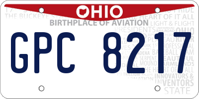 OH license plate GPC8217