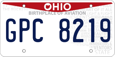 OH license plate GPC8219