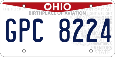 OH license plate GPC8224