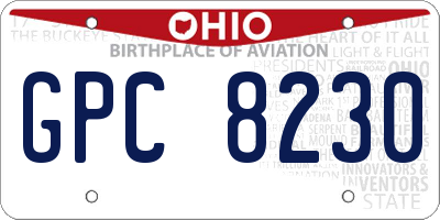 OH license plate GPC8230