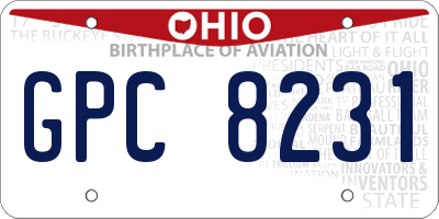 OH license plate GPC8231
